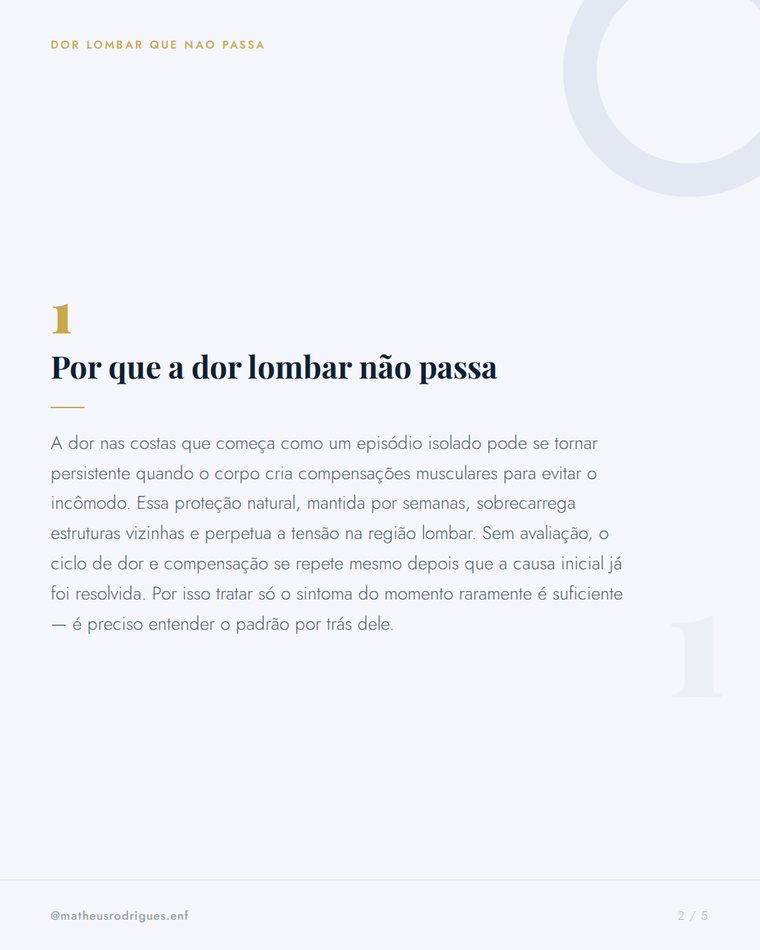 Post de conteúdo clínico produzido pelo Insive Studio